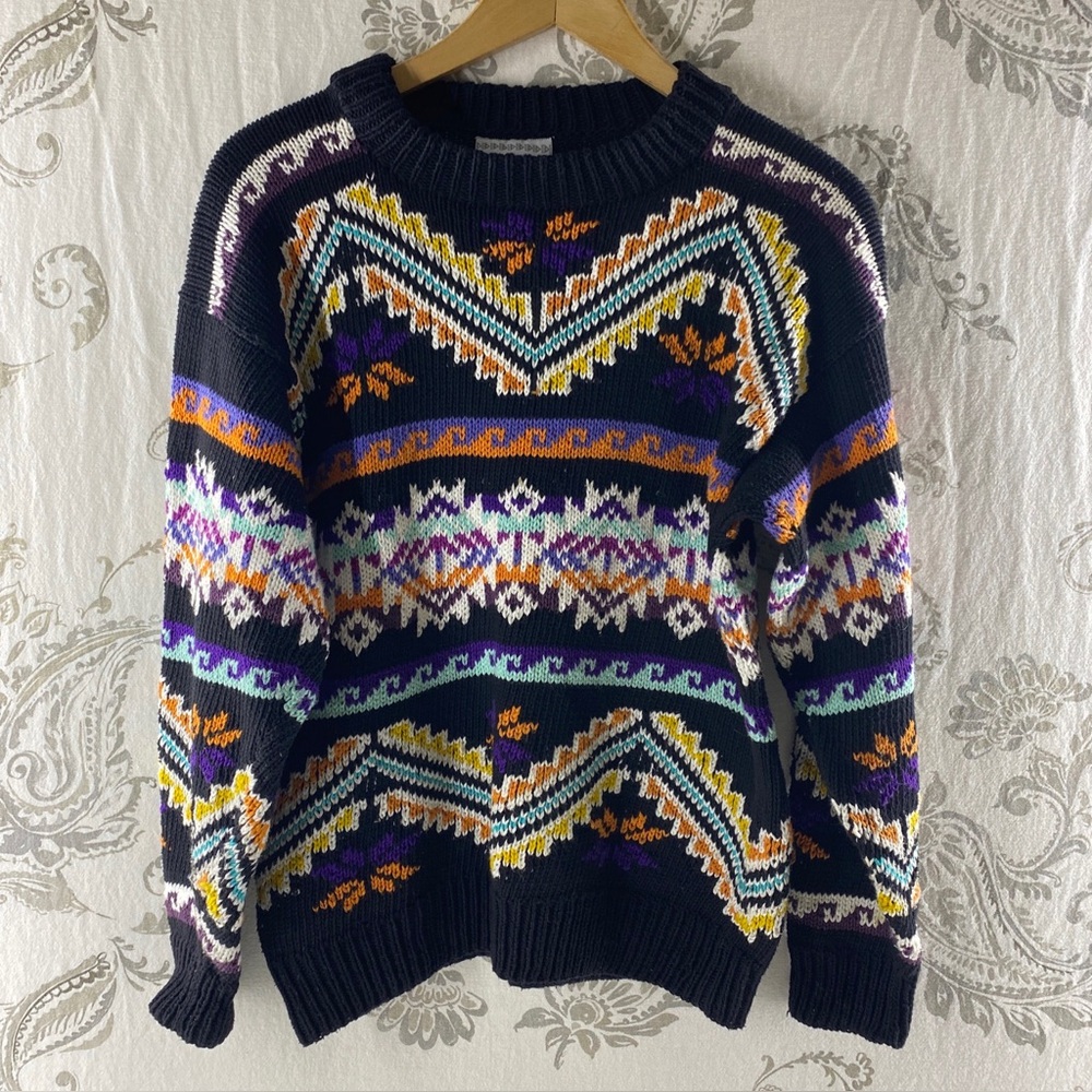 Nomadic Traders Aztec / southwestern Sweater 100%‎ cotton